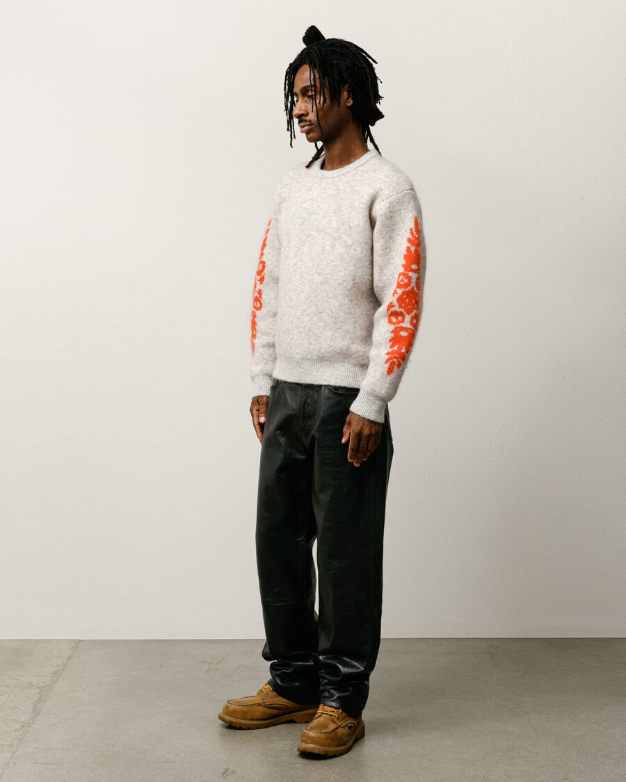 mohair-blumenpullover