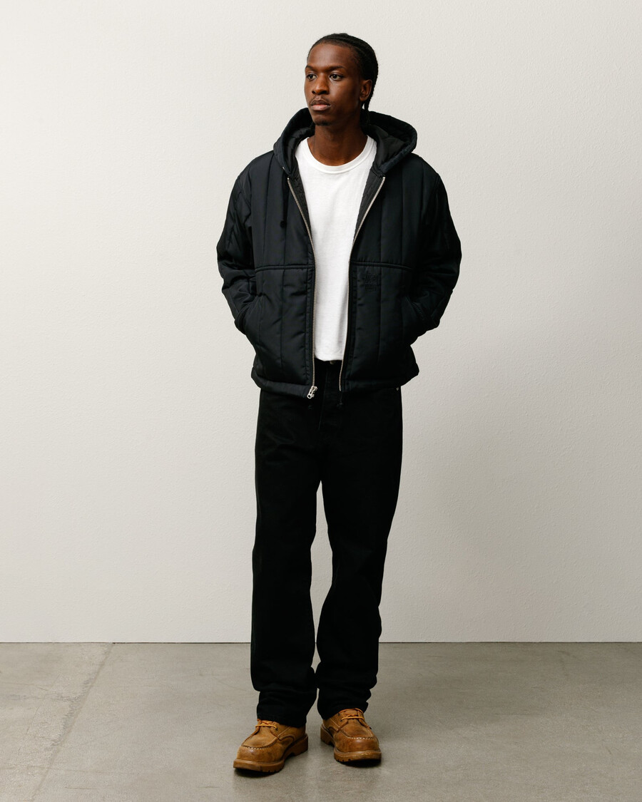 gesteppte nylon-arbeitsjacke