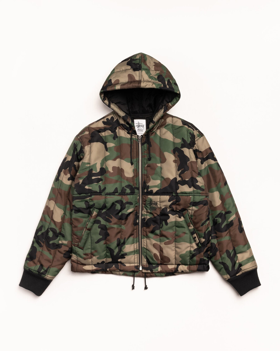 gesteppte nylon-arbeitsjacke