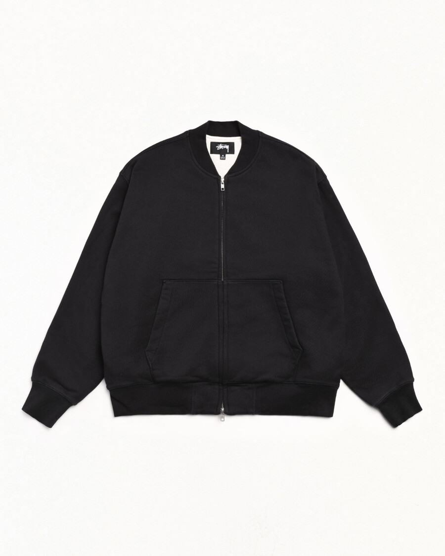 thermisch gefütterte fleece-bomberjacke