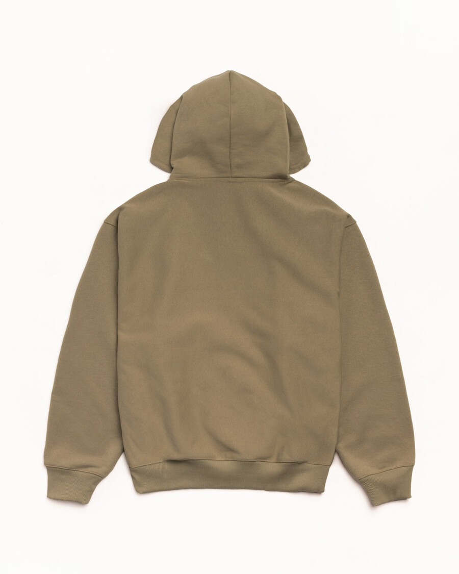 hoodie mit doppelstreifenstickerei