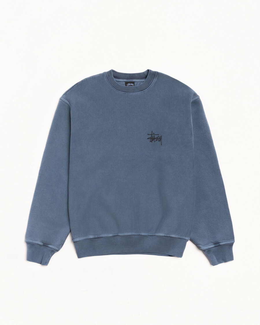 basic stüssy crew pigmentgefärbt