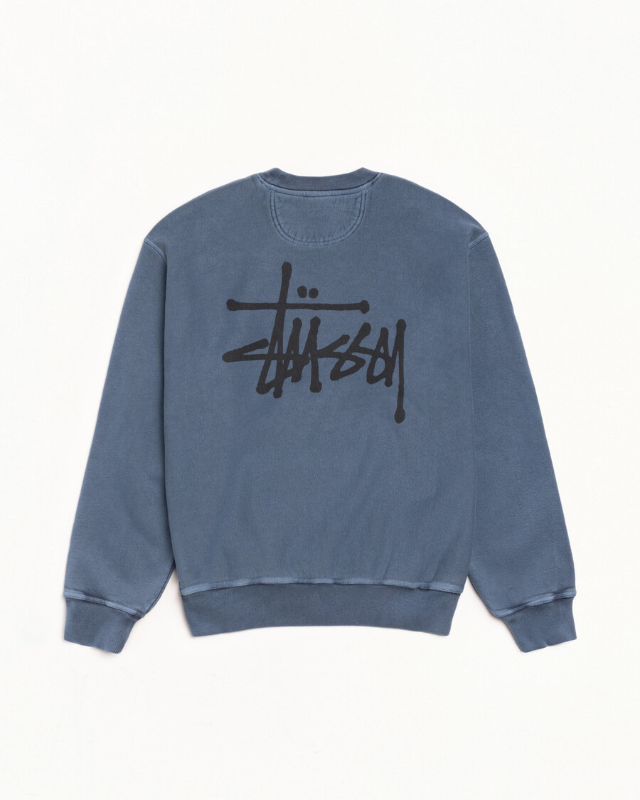 basic stüssy crew pigmentgefärbt
