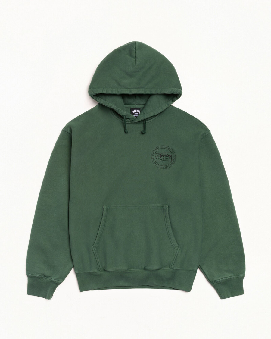 stüssy wear hoodie pigmentgefärbt