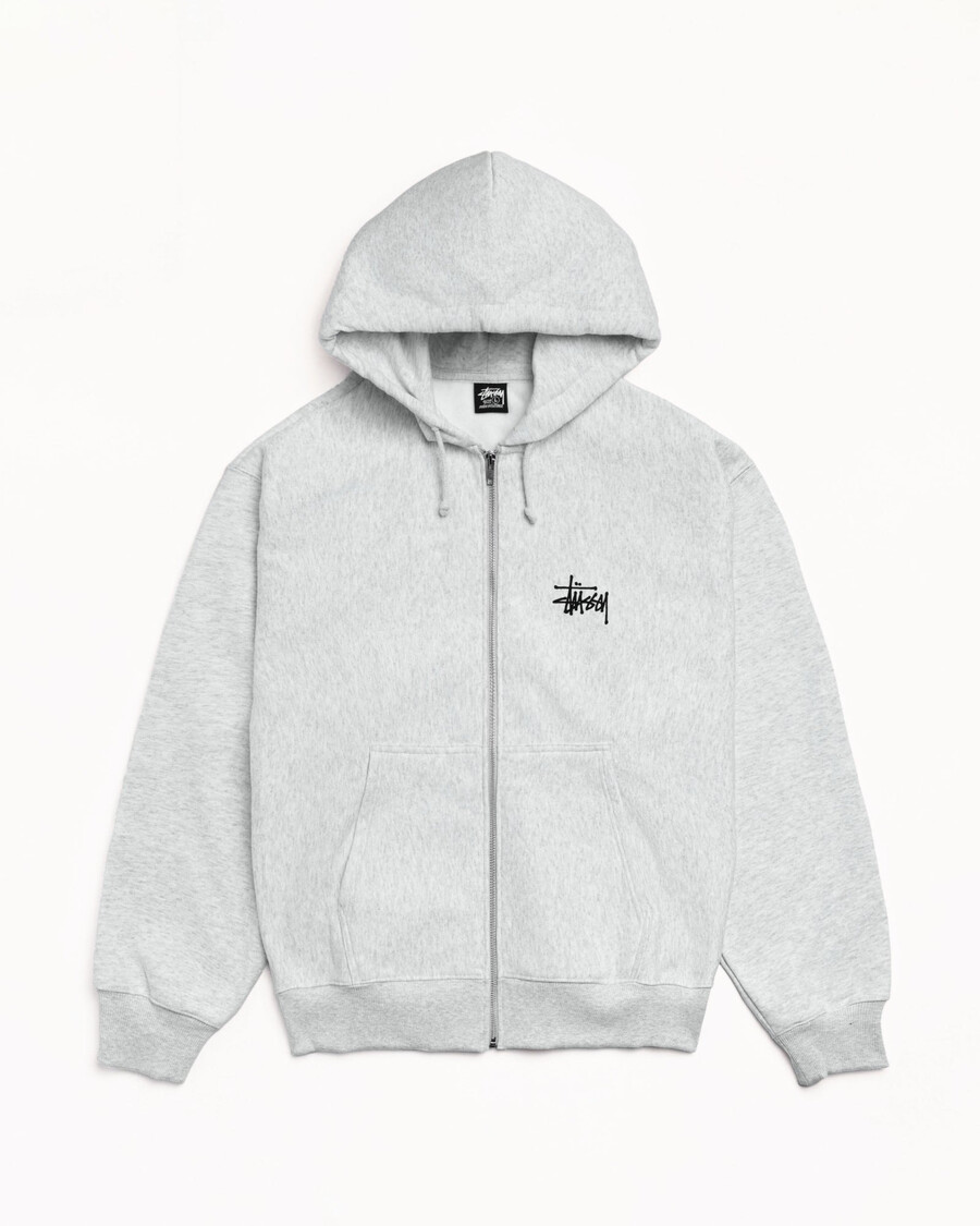 stüssy basic zip hoodie
