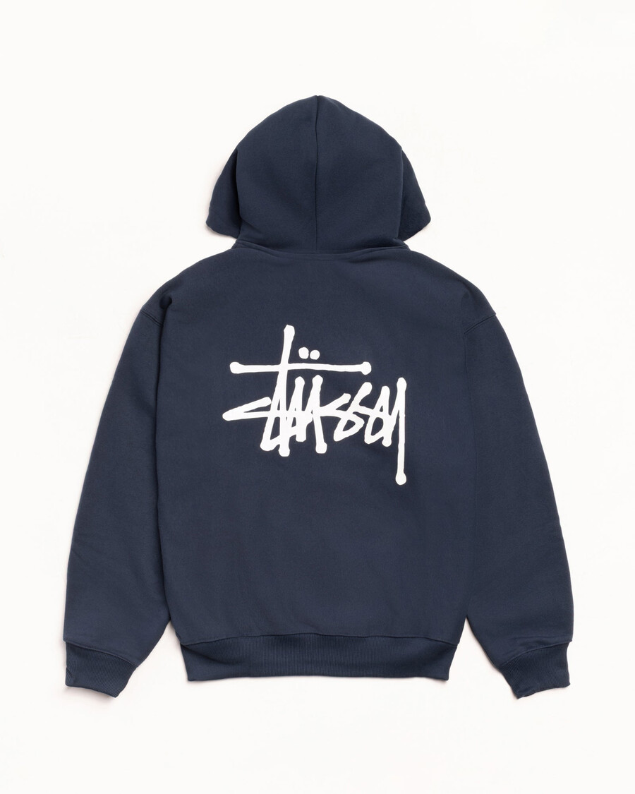 stüssy basic zip hoodie