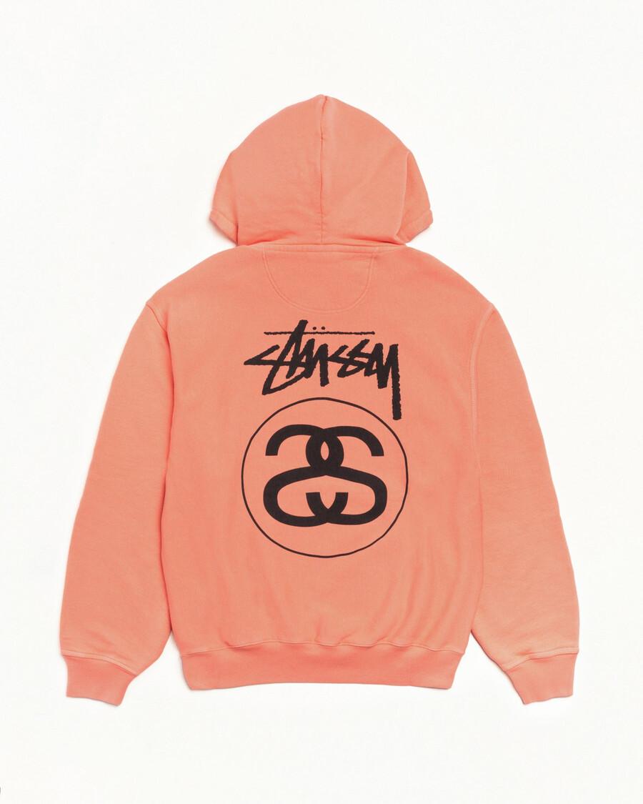 stock link zip hoodie pigment dyed