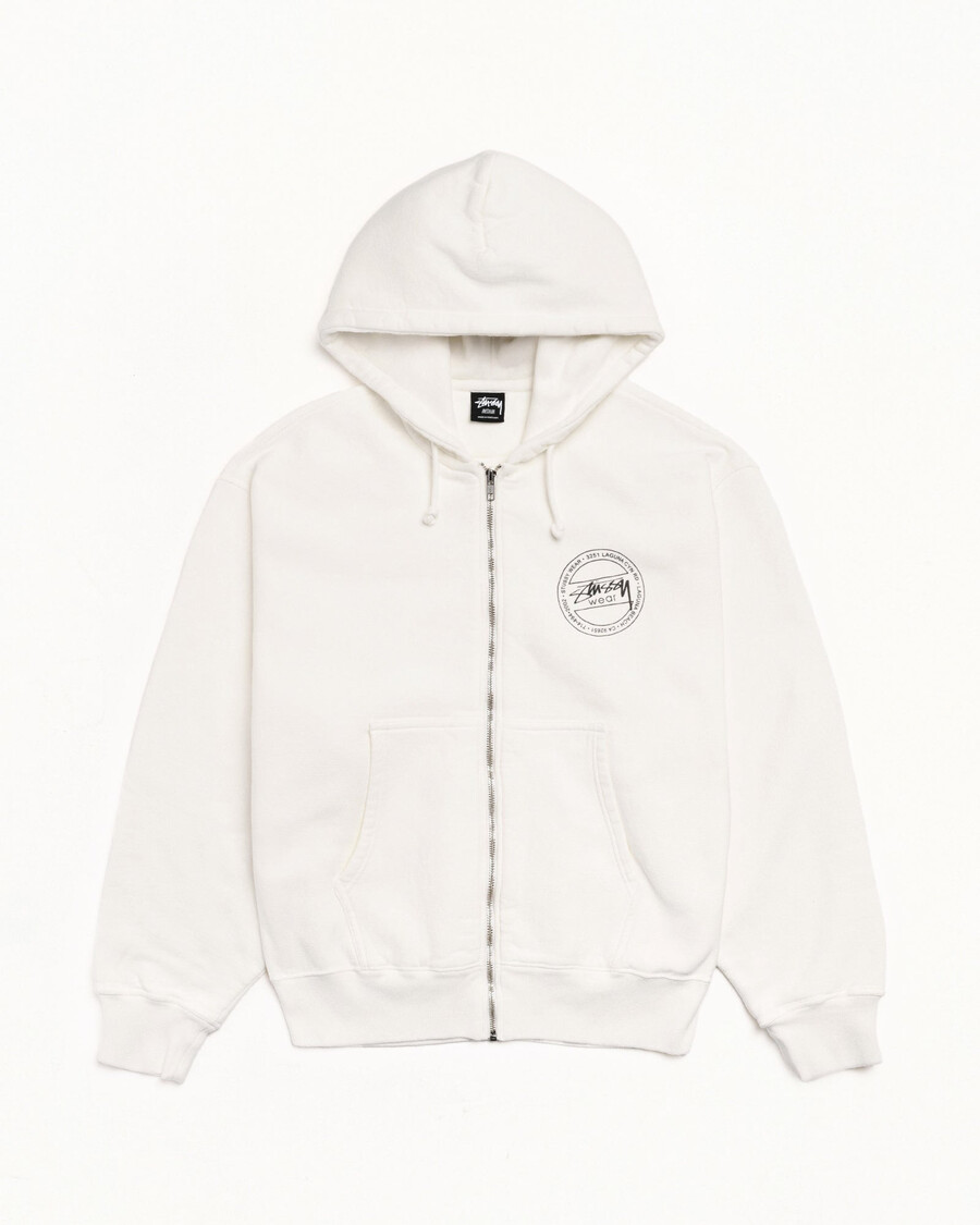 stüssy wear zip hoodie pigmentgefärbt