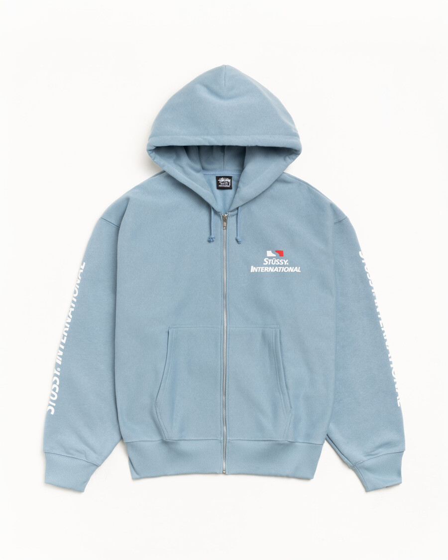 stüssy international zip hoodie