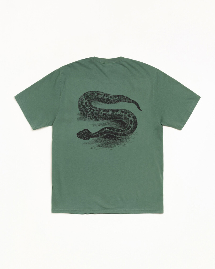 schlangen-t-shirt pigmentgefärbt